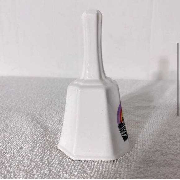 Vintage Mackinac Bridge Detroit  Michigan Souvenir Ceramic Bell W Rainbow - Picture 5 of 10